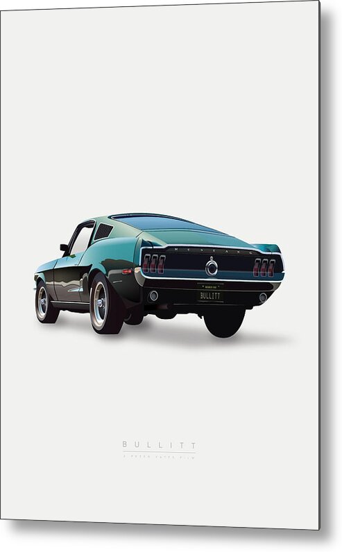 Bullitt Metal Print featuring the digital art Bullitt - Alternative Movie Poster by Movie Poster Boy