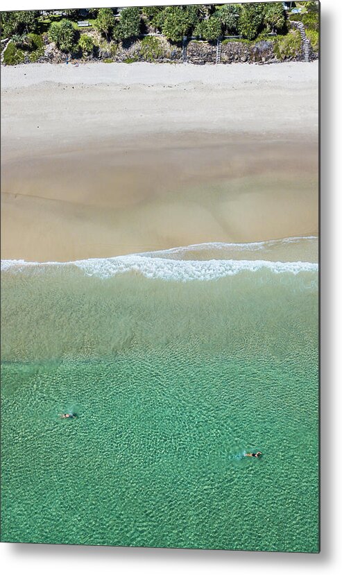 Byron Metal Print featuring the photograph Byron Bay Swimmers by Chris Cousins