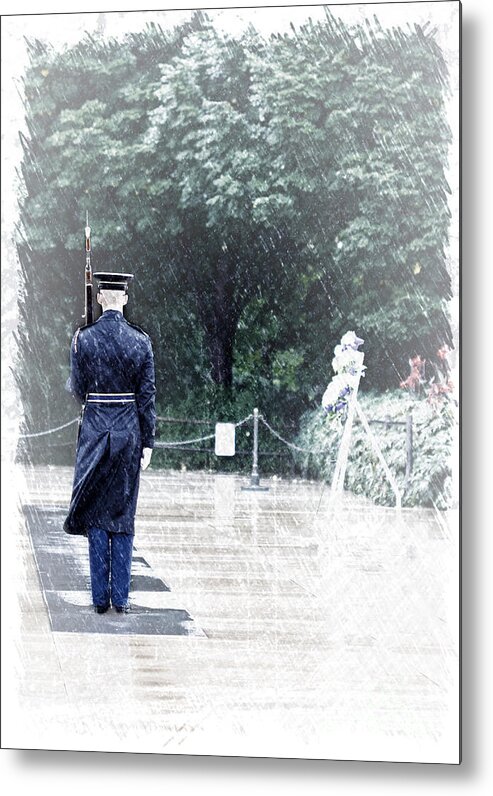 Guard Metal Print featuring the mixed media Changing of the Guards by Sherry Hallemeier