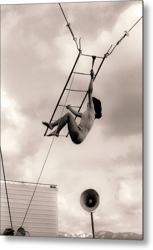 Circus Trapeze Metal Print featuring the photograph Circus work #1 by Neil Pankler