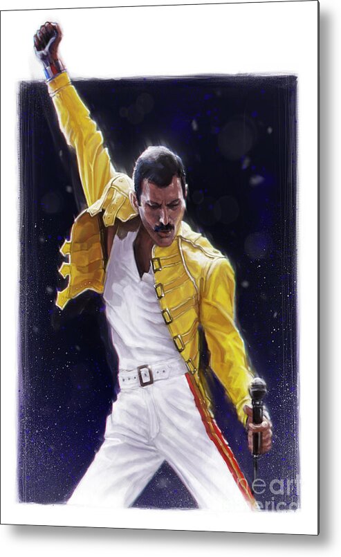 Freddie Mercury Metal Print featuring the digital art Classic Freddie by Andre Koekemoer
