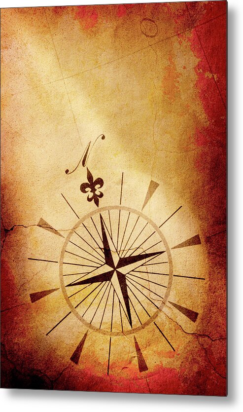 Topography Metal Print featuring the photograph Compass Rose by Dny59