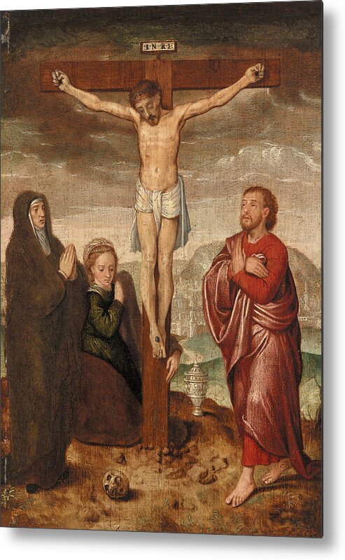 Marcellus Coffermans Metal Print featuring the painting Crucifixion by Marcellus Coffermans