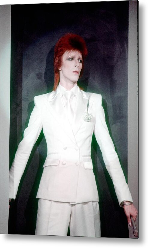 David Bowie Metal Print featuring the photograph David Bowie In London by Michael Ochs Archives