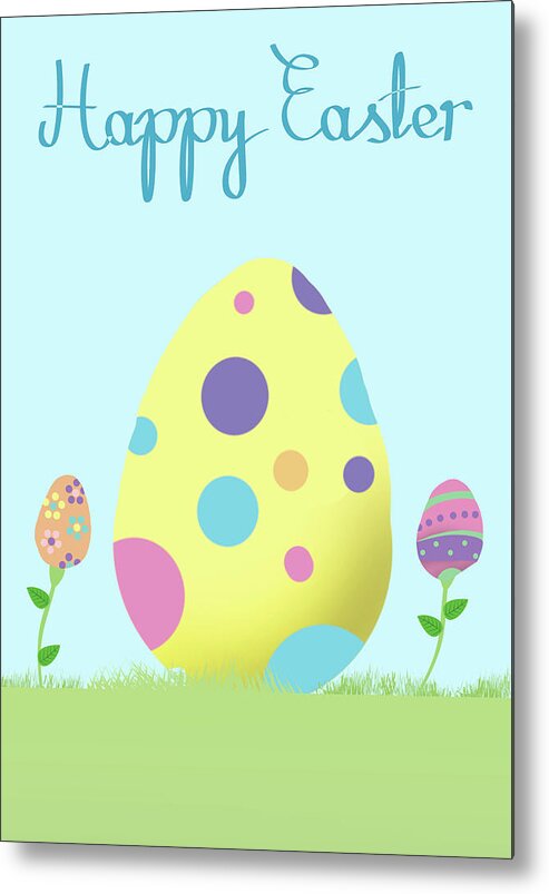 Easter Metal Print featuring the digital art Easter Eggs by Sd Graphics Studio