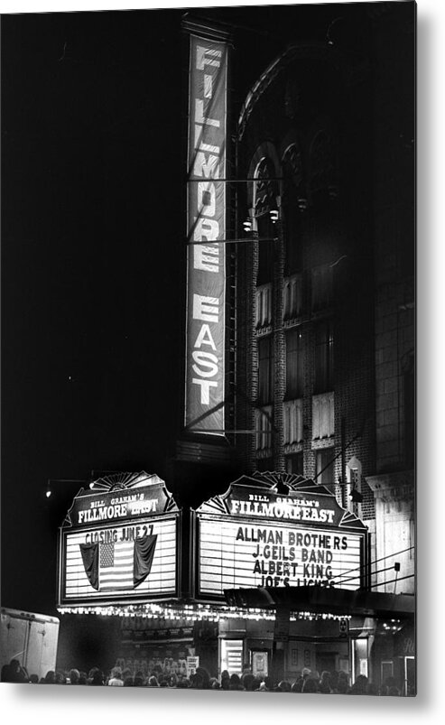 Toughness Metal Print featuring the photograph End Of An Era Fillmore East by New York Daily News Archive