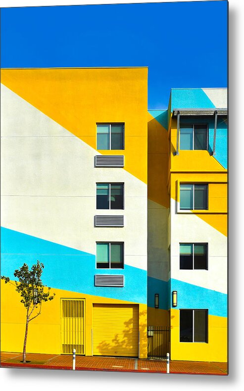 Urban Metal Print featuring the photograph Facade - Downtown San Diego California by Arnon Orbach