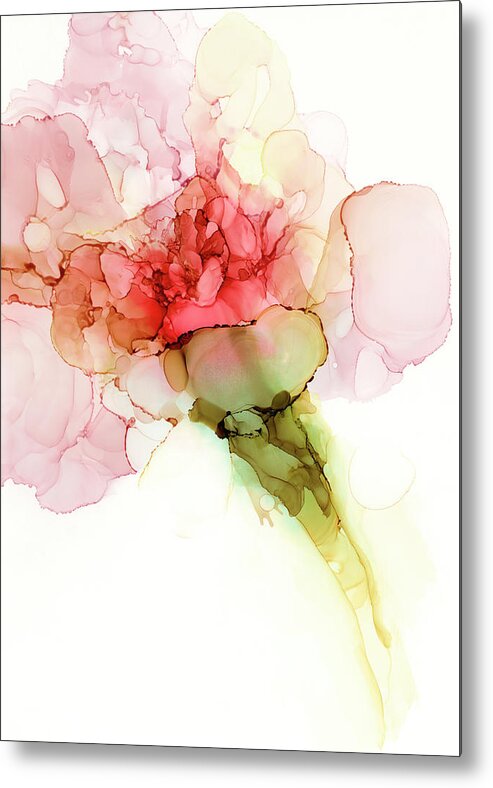 Botanical & Floral Metal Print featuring the painting Flower Passion II by Jennifer Goldberger