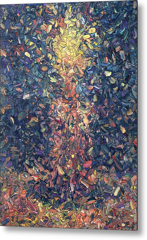 Candle Metal Print featuring the painting Fragmented Flame by James W Johnson