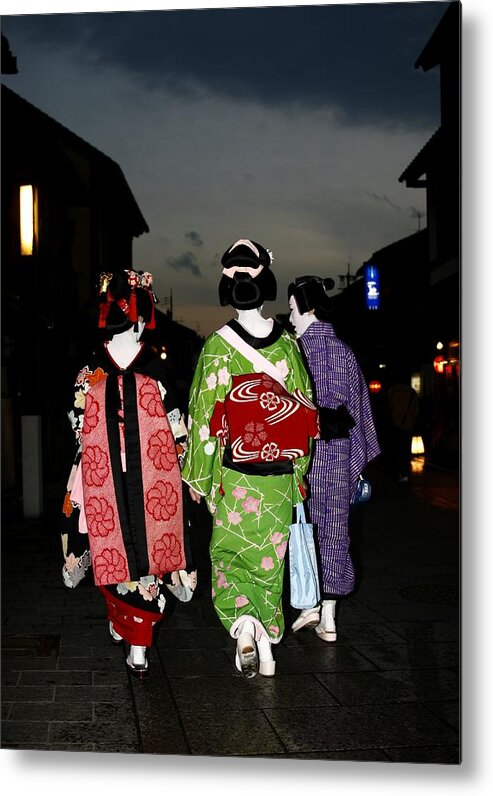 Elegance Metal Print featuring the photograph Geisha In Kyoto, Japan On February 02 by Eric Lafforgue