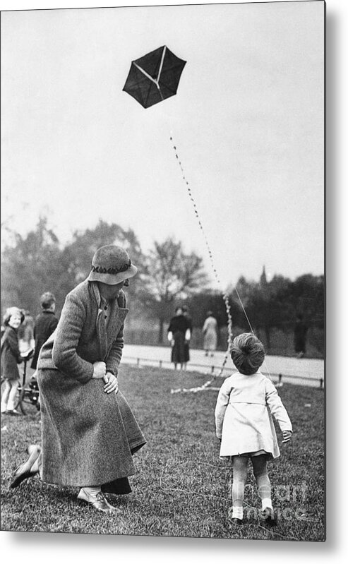 Toddler Metal Print featuring the photograph Grandmother With Toddler Girl 2-3 by Bettmann