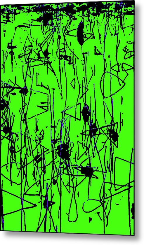 Green Metal Print featuring the digital art GREEN, Abstract, Realism, Photography by Scott S Baker
