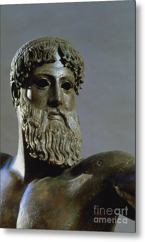 Poseidon Metal Print featuring the photograph Head Of Poseidon by Greek