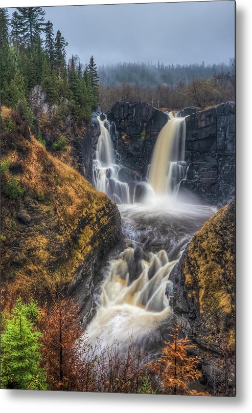 Waterfall Metal Print featuring the photograph High Falls by Brad Bellisle