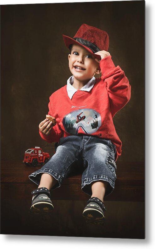 Kid Metal Print featuring the photograph Kid With Cookie by Nilendu Banerjee