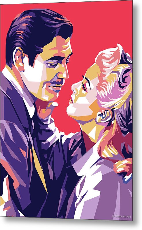 Lana Turner Metal Print featuring the photograph Lana Turner and Clark Gable by Movie World Posters