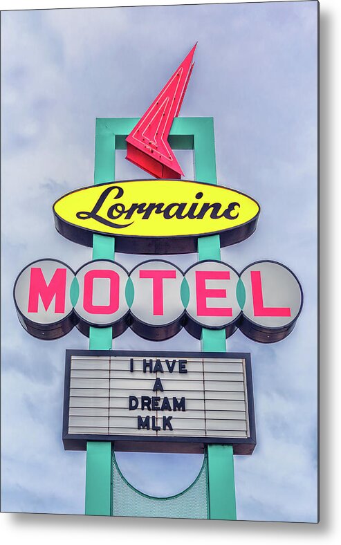 Memphis Metal Print featuring the photograph Lorraine Motel Sign by Susan Rissi Tregoning