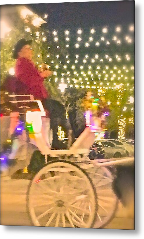 Merry Christmas Ride Metal Print featuring the photograph Merry Christmas Rides by Debra Grace Addison
