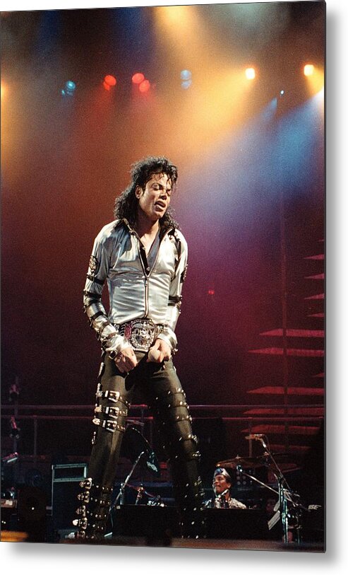 Performance Metal Print featuring the photograph Michael Jackson Bad World Tour by Jim Steinfeldt