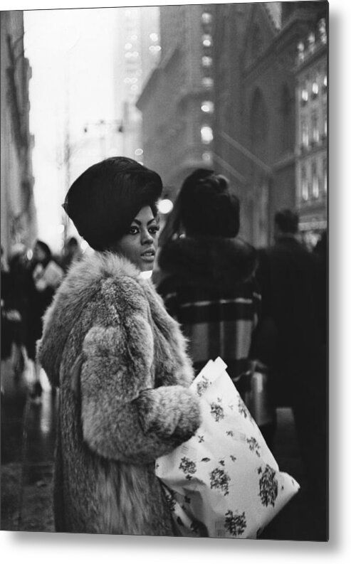 Soul Music Metal Print featuring the photograph Miss Ross Goes Shopping by Michael Ochs Archives