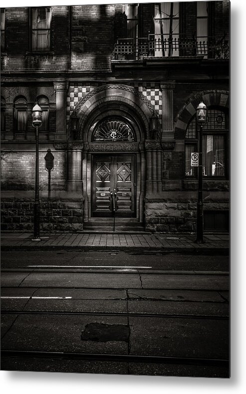 Brian Carson Metal Print featuring the photograph No 107 Wellington St W Toronto Canada Toned Version by Brian Carson