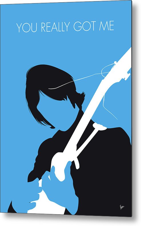 The Metal Print featuring the digital art No229 MY THE KINKS Minimal Music poster by Chungkong Art