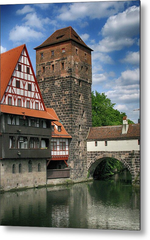 Nuremberg Medieval Buildings Metal Print featuring the photograph Nuremberg Medieval Buildings by Doug Matthews