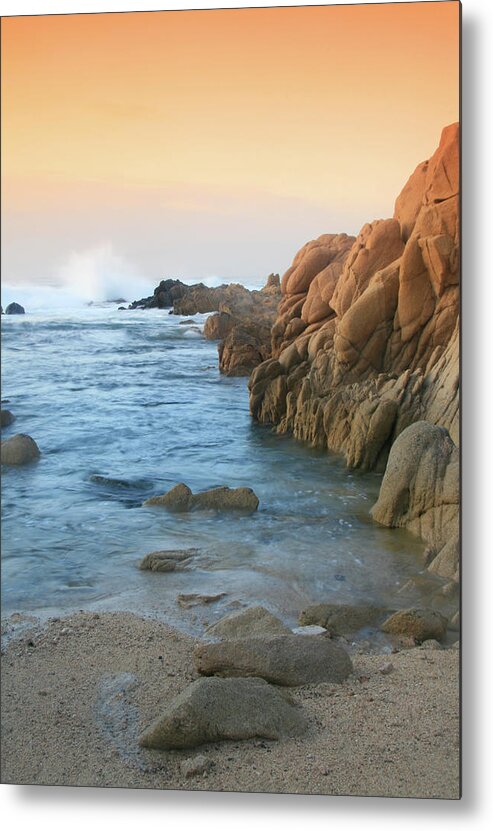 Water's Edge Metal Print featuring the photograph Ocean Sunrise by Imaginegolf