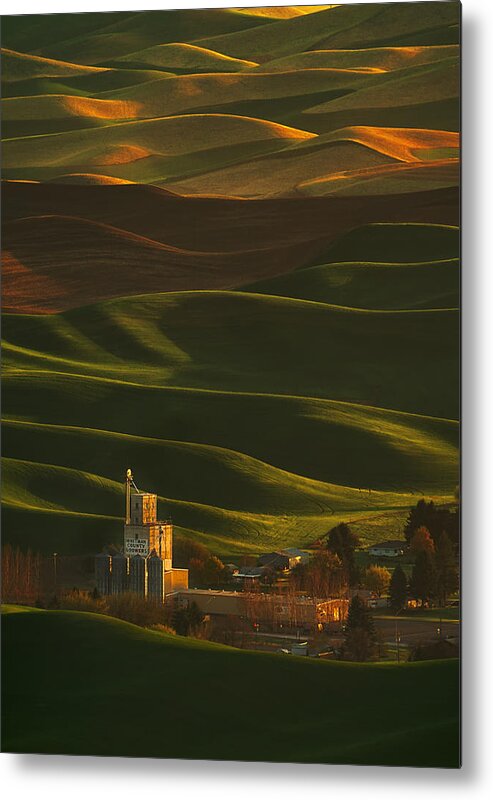 Spring Metal Print featuring the photograph Palouse Rolling Hills by Lydia Jacobs