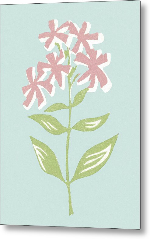 Bloom Metal Poster featuring the drawing Pink Flower by CSA Images
