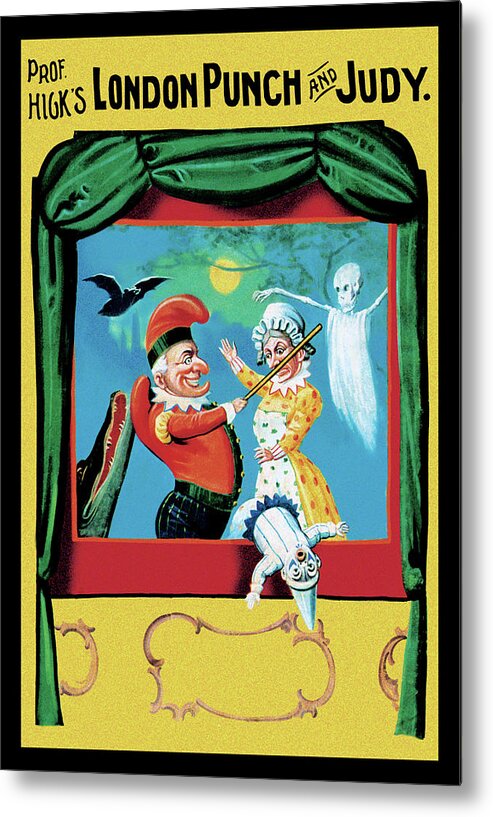 Puppet Metal Print featuring the painting Prof. Hicks London Punch and Judy by Unknown