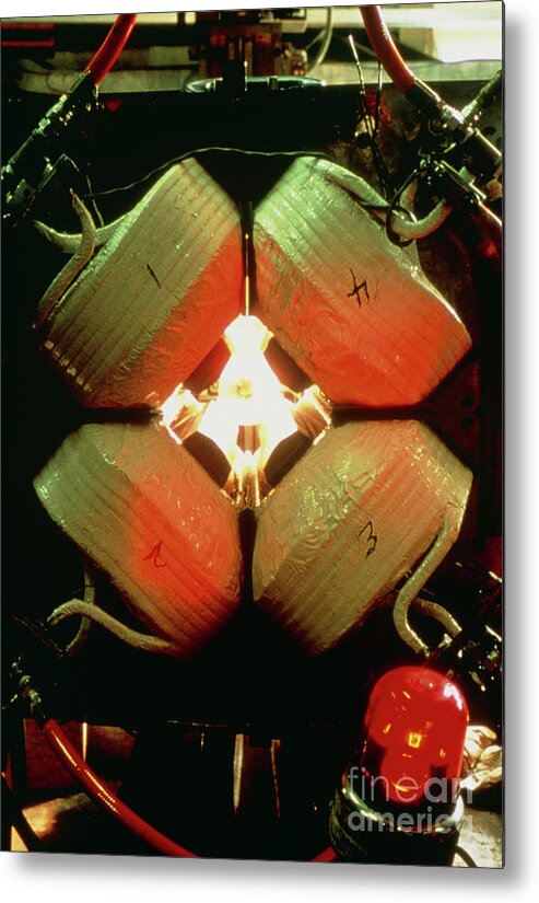 Magnet Metal Print featuring the photograph Quadrupole Magnet At Slac by Stanford Linear Accelerator Center/science Photo Library