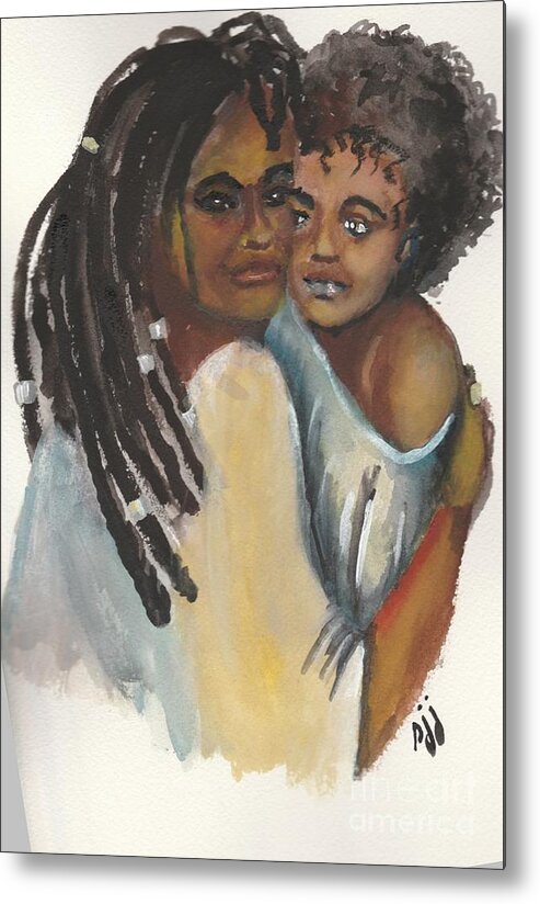African-american Metal Print featuring the painting Queen Love by Saundra Johnson