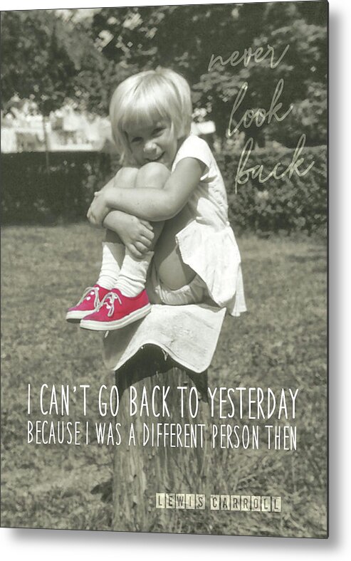 An Metal Print featuring the photograph RED SNEAKERS quote by JAMART Photography