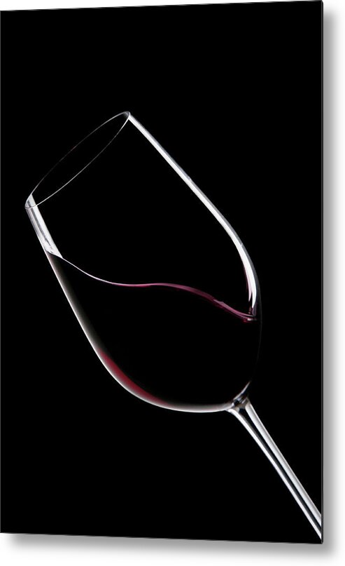 Alcohol Metal Print featuring the photograph Red Wine Glass by C-vino