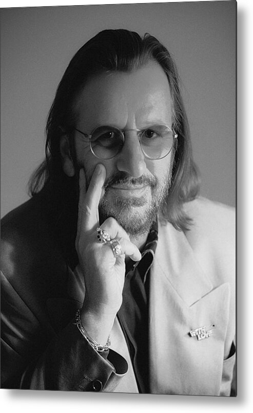 Music Metal Print featuring the photograph Ringo Starr by New York Daily News