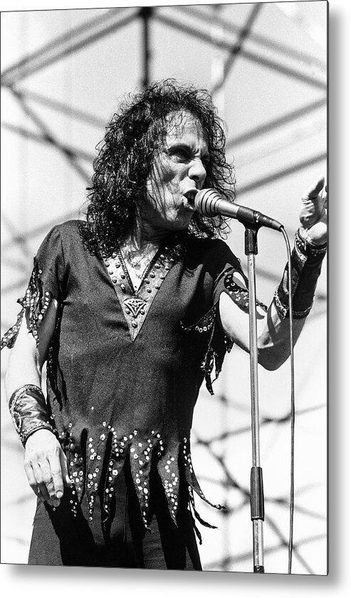 Ronnie James Dio Metal Print featuring the photograph Ronnie James Dio '86 #2 by Chris Deutsch