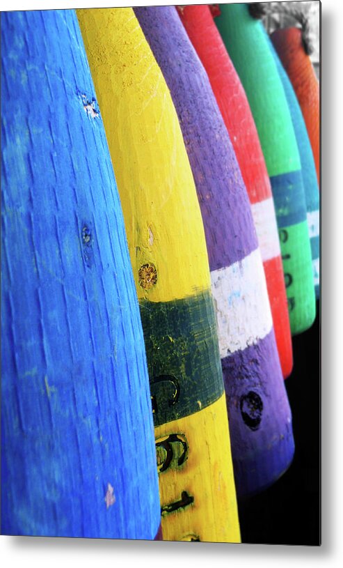 Art Metal Print featuring the photograph Row Of Buoy by JAMART Photography