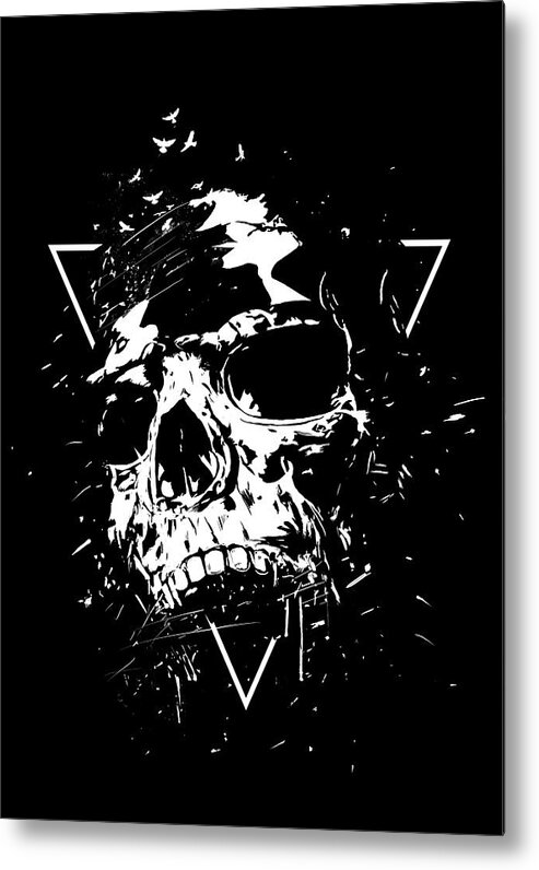 Skull Metal Print featuring the mixed media Skull X II by Balazs Solti