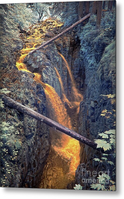 Falls Metal Print featuring the photograph Sol Duc Falls IR by Martin Konopacki