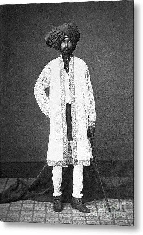 Hinduism Metal Print featuring the photograph Sri Lankan Native In Traditional Clothes by Bettmann