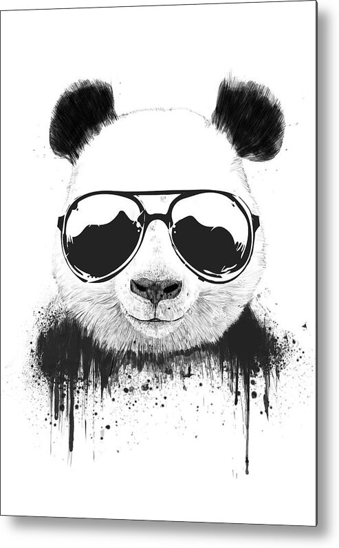 Panda Metal Print featuring the mixed media Stay Cool by Balazs Solti