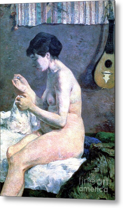 Paul Gauguin Metal Print featuring the drawing Study Of A Nude, 1880. Artist Paul by Print Collector