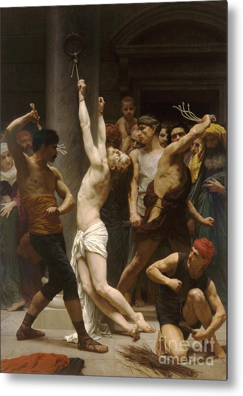 Oil Painting Metal Print featuring the drawing The Flagellation Of Christ. Artist by Heritage Images