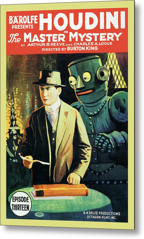 Houdini Metal Print featuring the painting The Master of Mystery; Episode 13 by Unknown