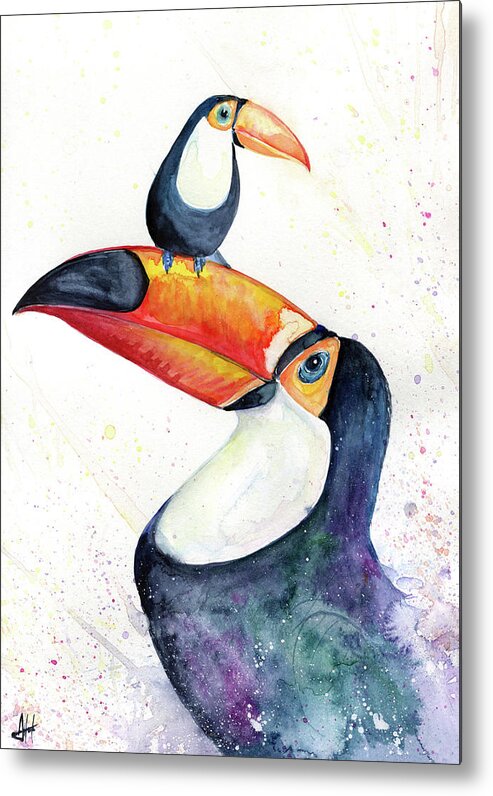 Toucan Play That Game Metal Print featuring the painting Toucan Play That Game by Marc Allante