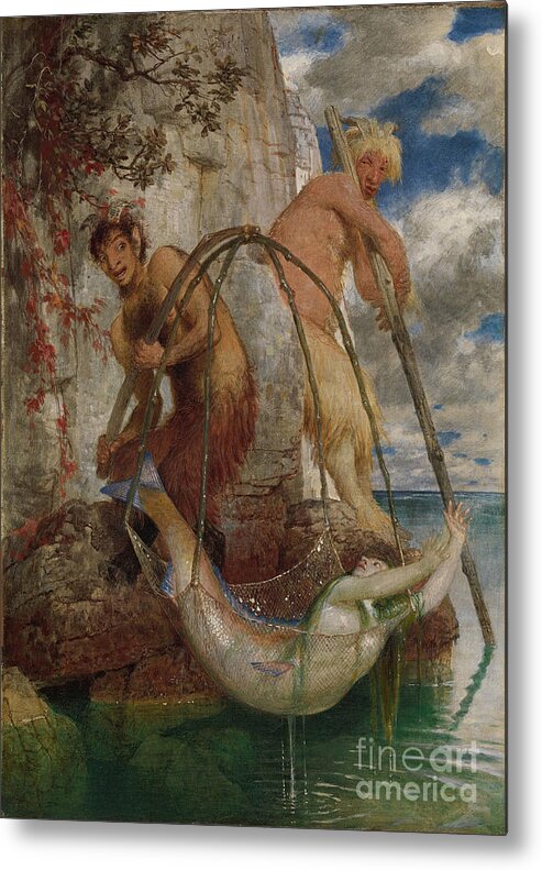 Oil Painting Metal Print featuring the drawing Two Fishing Pans by Heritage Images