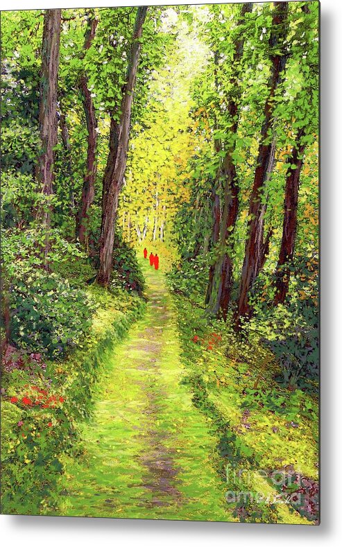 Meditation Metal Print featuring the painting Walking Meditation by Jane Small