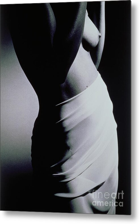 Woman With Bare Breasts Metal Print