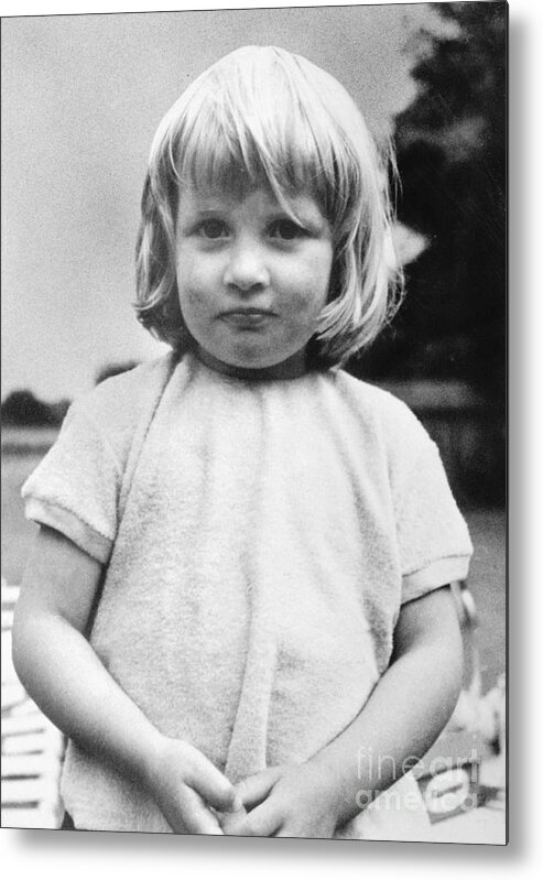 Toddler Metal Print featuring the photograph Young Princess Diana by Bettmann